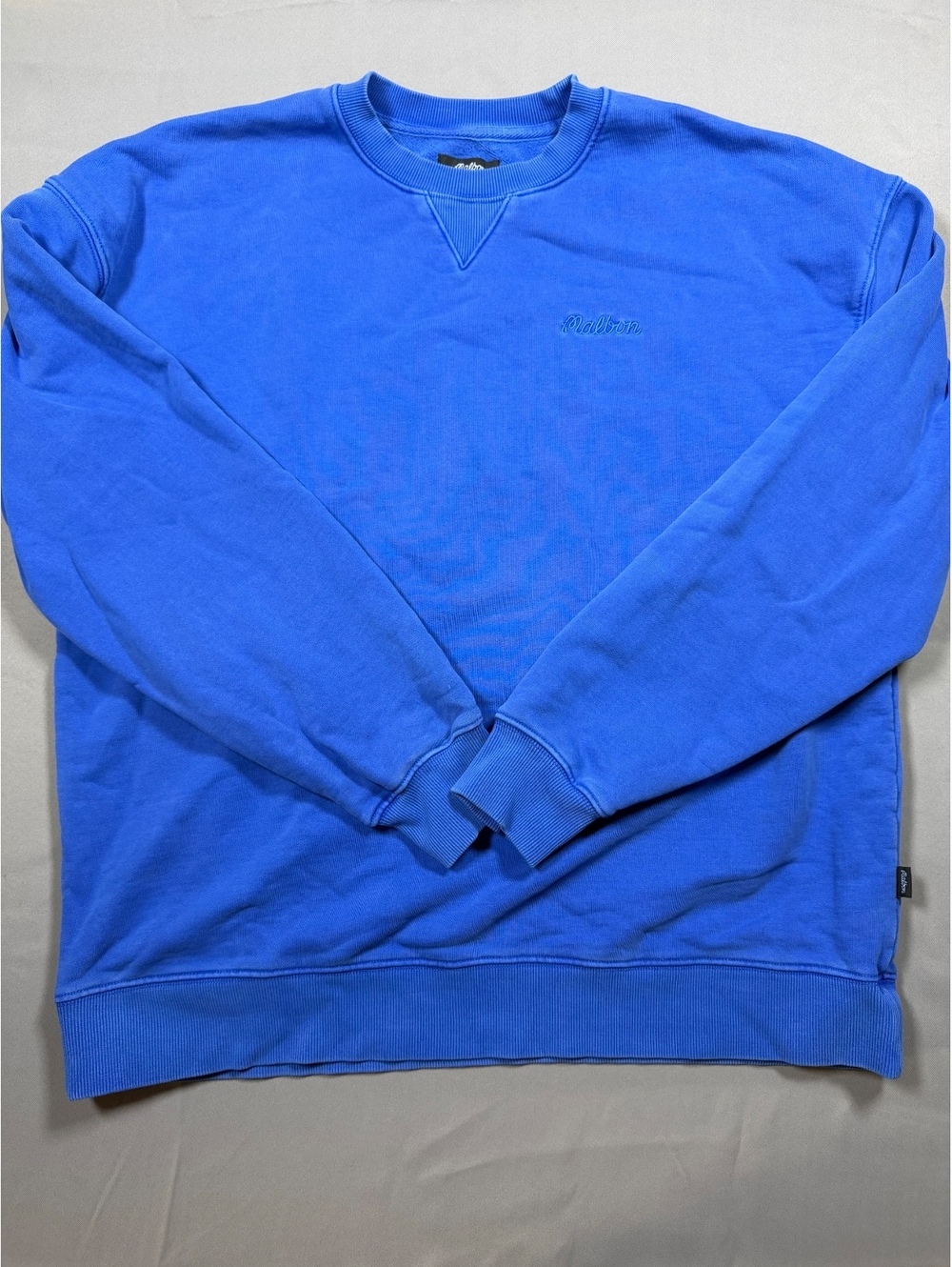 Malbon Golf Men’s Medium M Blue Crewneck Sweatshirt 100% Cotton Pullover
